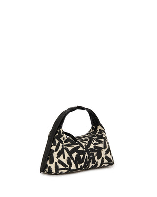 Bolsa Hobo Brush Mini Lona Adô Cor Cru