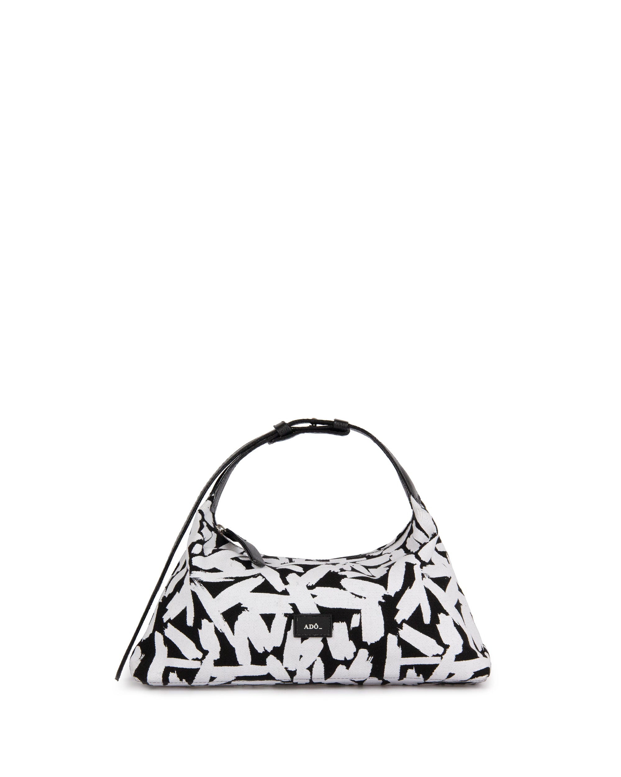 Bolsa Hobo Brush Mini Lona Adô Cor Preto