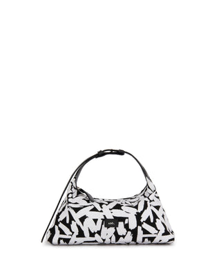 Bolsa Hobo Brush Mini Lona Adô Cor Preto