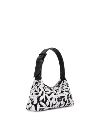 Bolsa Hobo Brush Mini Lona Adô Cor Preto