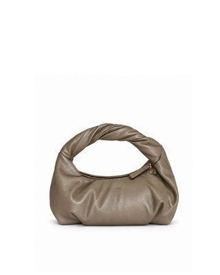 Bolsa Hobo Twist Couro Adô Cor Cinza Fendi