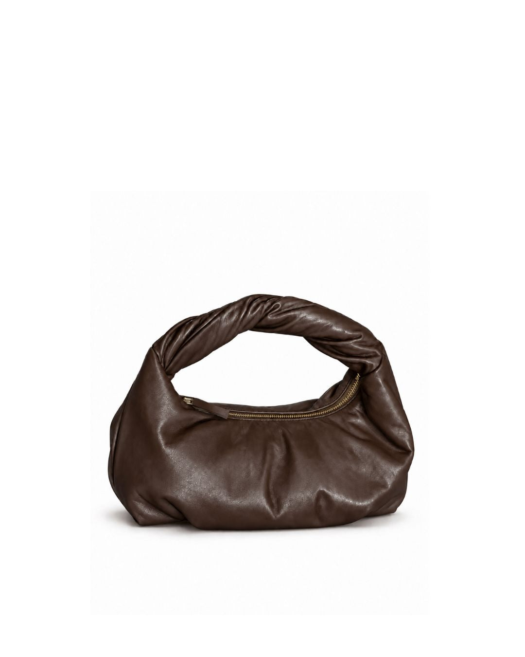 Bolsa Hobo Twist Couro Adô Cor Marrom Café