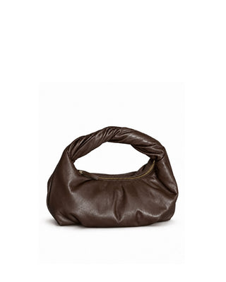 Bolsa Hobo Twist Couro Adô Cor Marrom Café