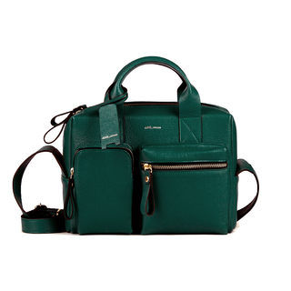 Bolsa Mka Pequena Couro Adô Cor Verde Noturno