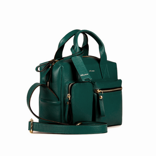 Bolsa Mka Pequena Couro Adô Cor Verde Noturno