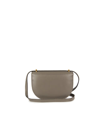 Bolsa Oli Pequena Couro Adô Cor Cinza Fendi