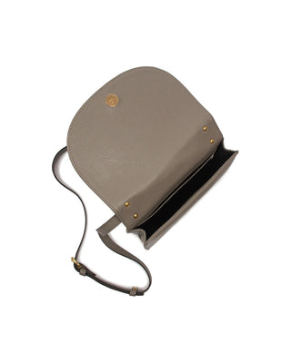 Bolsa Oli Pequena Couro Adô Cor Cinza Fendi