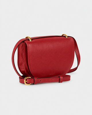Bolsa Oli Pequena Couro Adô Cor Vermelho Rubi