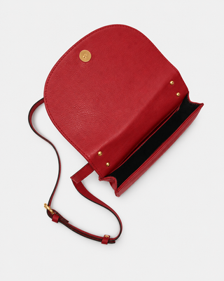 Bolsa Oli Pequena Couro Adô Cor Vermelho Rubi