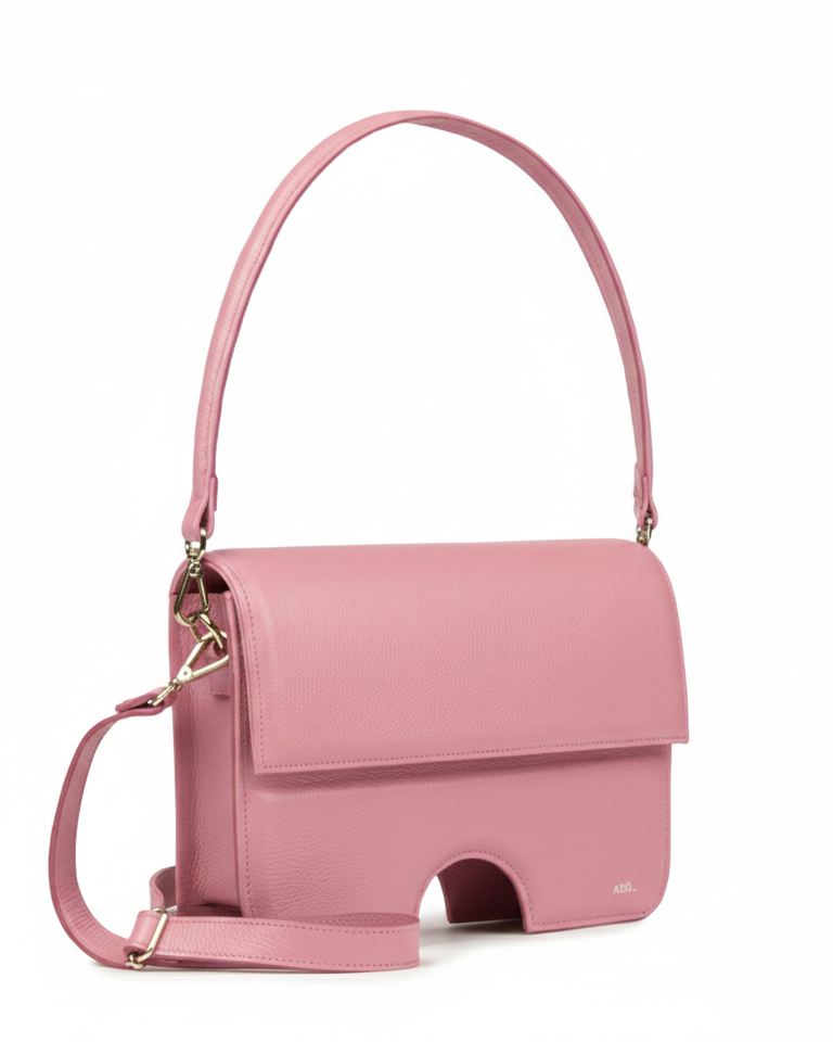 Bolsa Opening Couro Adô Cor Rosa Mauve