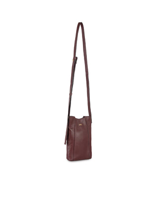 Bolsa Porta Celular Couro Adô Cor Bordô
