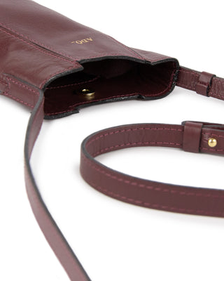 Bolsa Porta Celular Couro Adô Cor Bordô