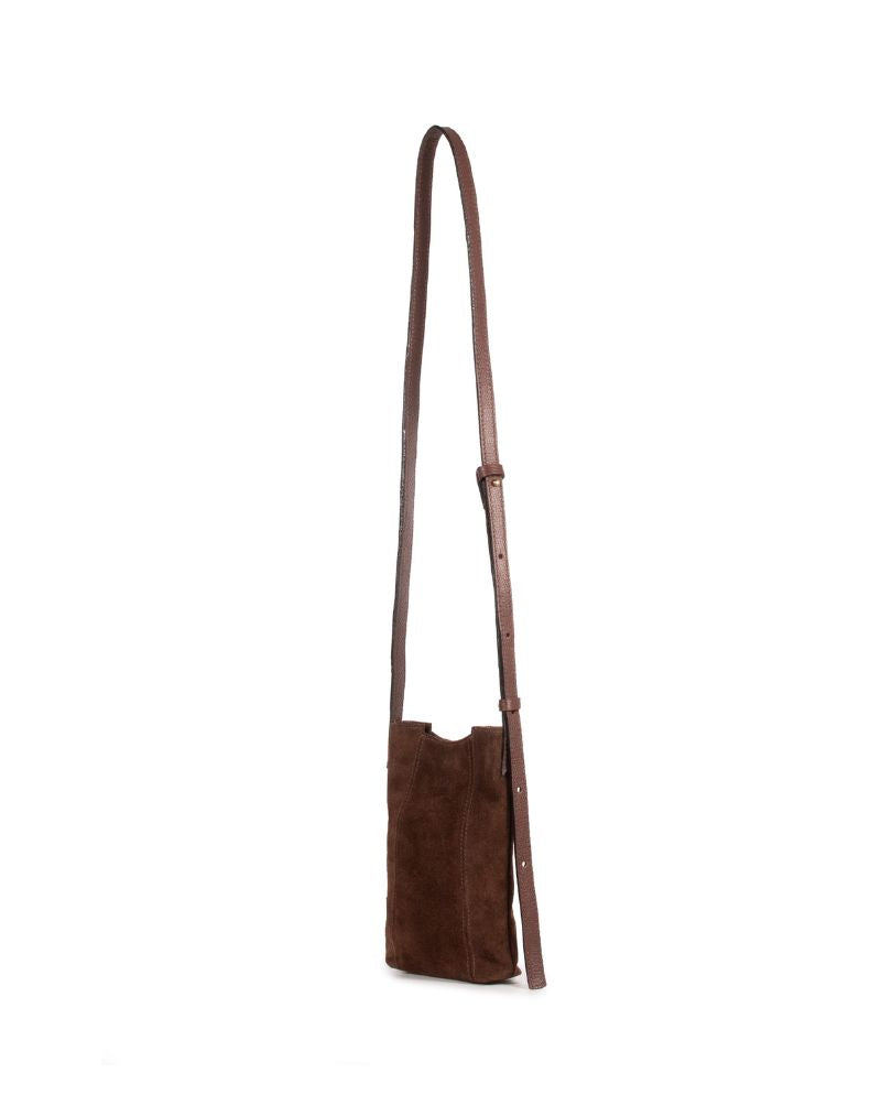 Bolsa Porta Celular Camurça Adô Cor Marrom Café