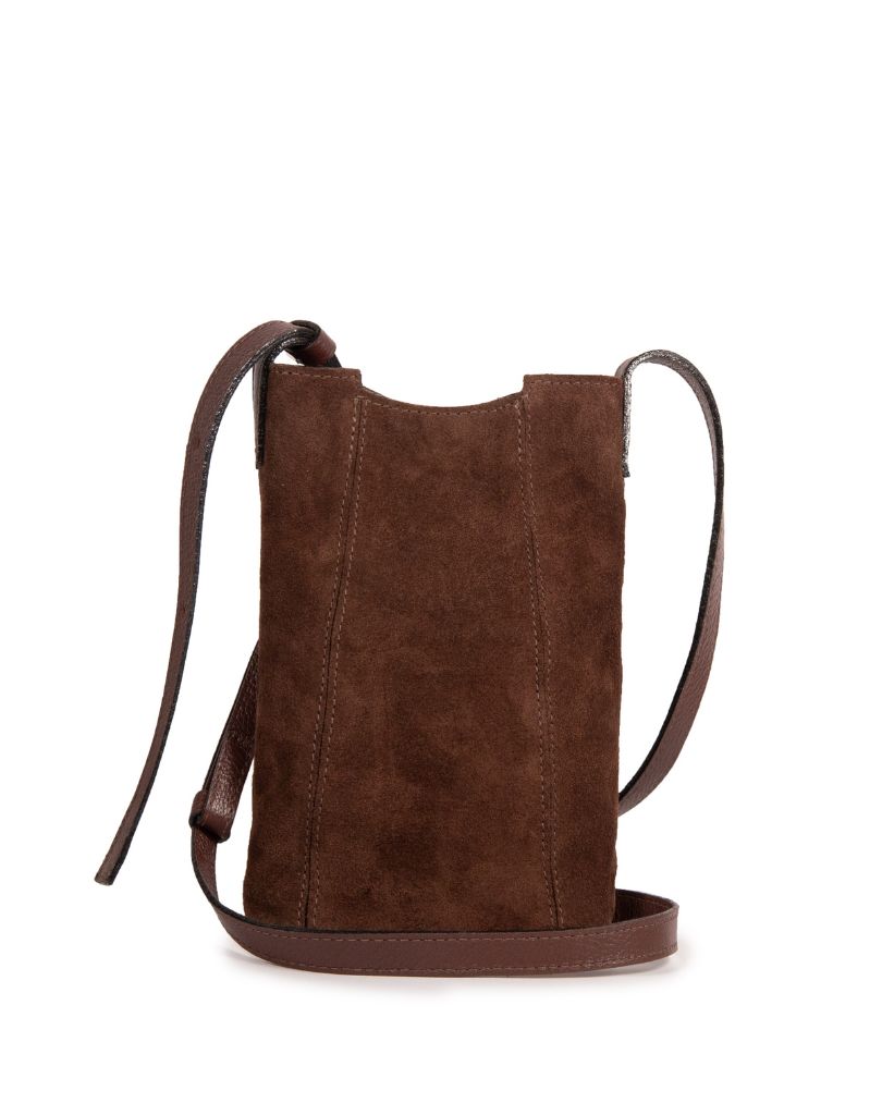 Bolsa Porta Celular Camurça Adô Cor Marrom Café