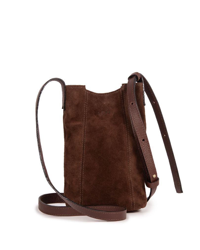 Bolsa Porta Celular Camurça Adô Cor Marrom Café