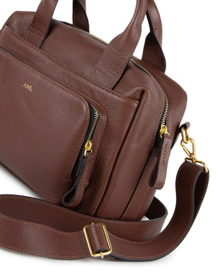 Bolsa Tutu Couro Adô Cor Marrom Cacau