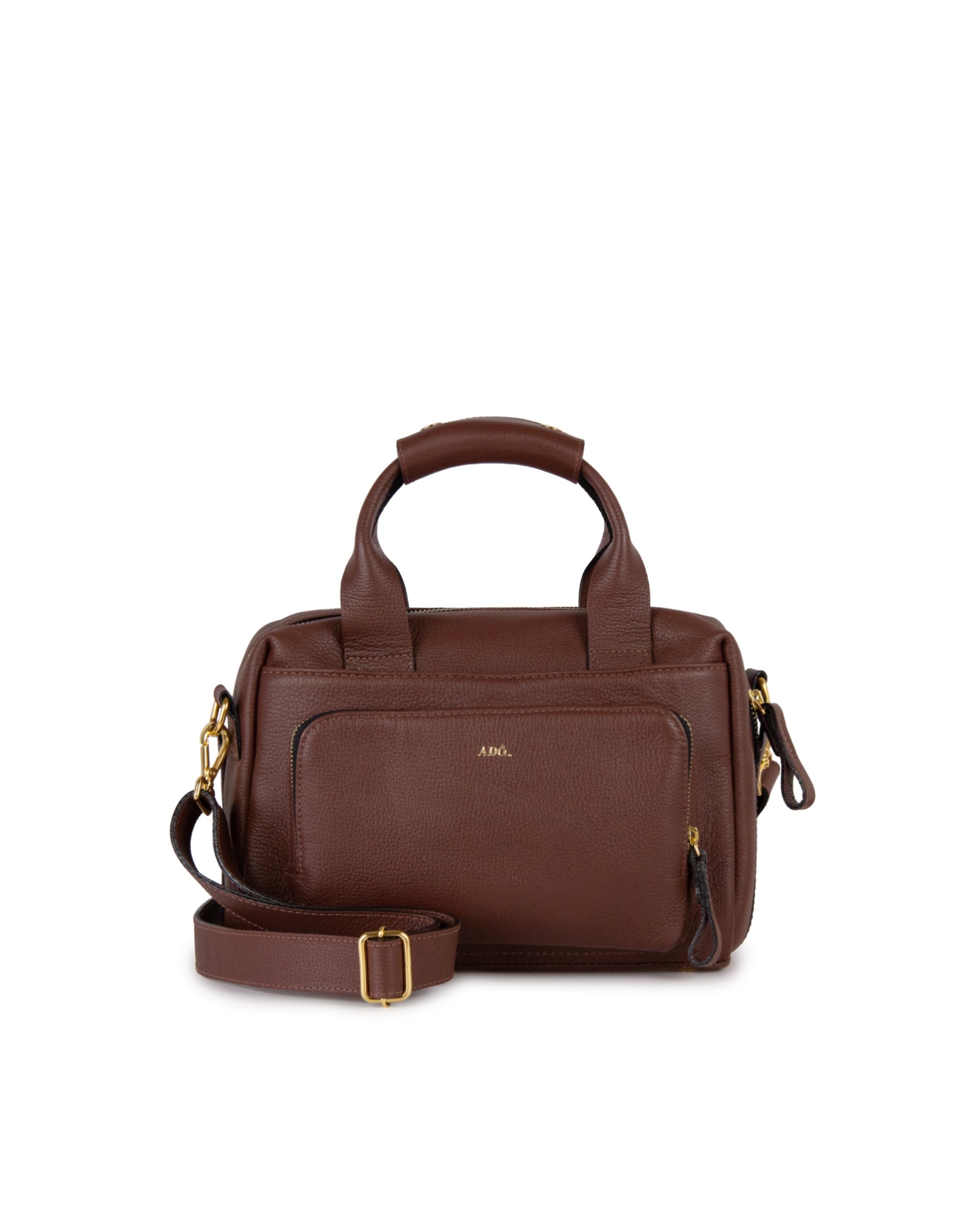 Bolsa Tutu Couro Adô Cor Marrom Cacau