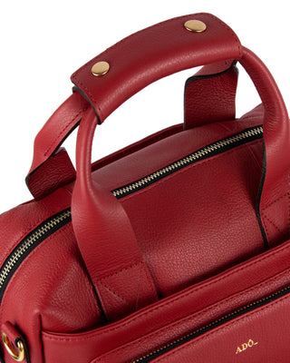 Bolsa Tutu Couro Adô Cor Vermelho Rubi