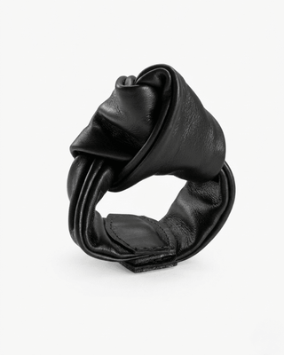 Bracelete Nó Couro Adô Cor Preto - ADÔ