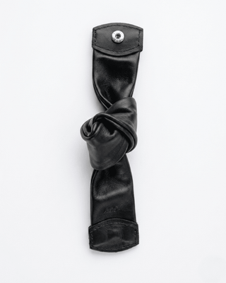 Bracelete Nó Couro Adô Cor Preto - ADÔ