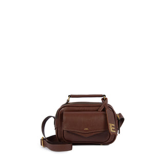 BOLSA BRICK E MINI COURO ADÔ COR MARROM CACAU