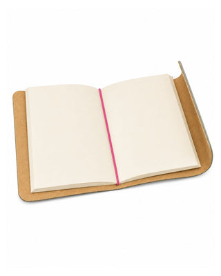 Caderno Journal A6 Couro Adô Cor Cinza Fendi