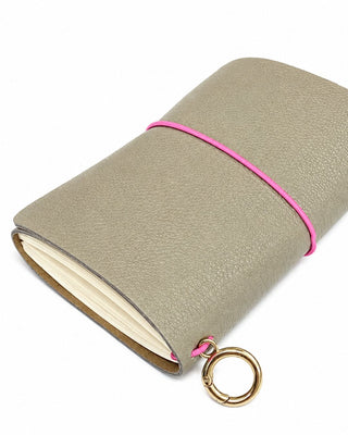 Caderno Journal A6 Couro Adô Cor Cinza Fendi