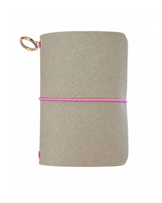 Caderno Journal A6 Couro Adô Cor Cinza Fendi