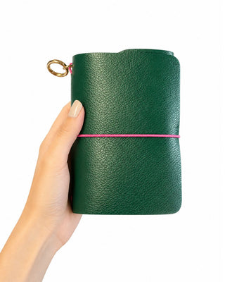 Caderno Journal A6 Couro Adô Cor Verde Noturno