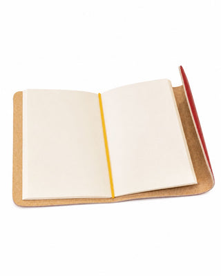 Caderno Journal A6 Couro Adô Cor Vermelho Rubi