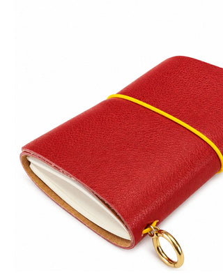 Caderno Journal A6 Couro Adô Cor Vermelho Rubi