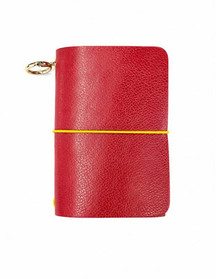 Caderno Journal A6 Couro Adô Cor Vermelho Rubi
