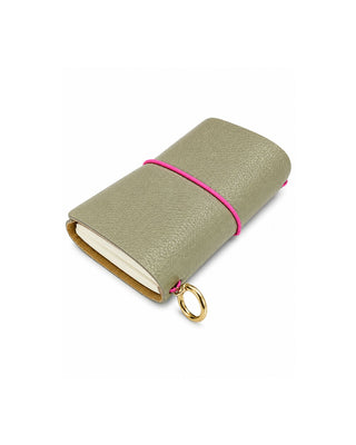 Caderno Journal A7 Couro Adô Cor Cinza Fendi