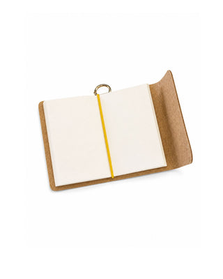 Caderno Journal A7 Couro Adô Cor Marrom Cacau