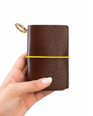Caderno Journal A7 Couro Adô Cor Marrom Cacau