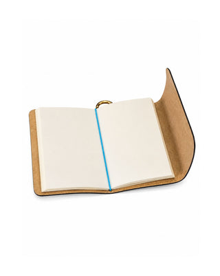 Caderno Journal A7 Couro Adô Cor Preto
