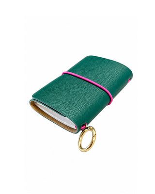 Caderno Journal A7 Couro Adô Cor Verde Noturno