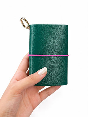 Caderno Journal A7 Couro Adô Cor Verde Noturno