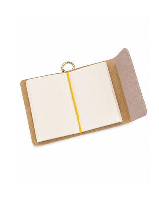 Caderno Journal A7 Couro Adô Cor Vermelho Rubi