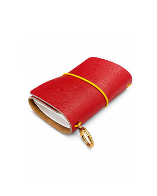 Caderno Journal A7 Couro Adô Cor Vermelho Rubi