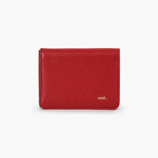 Carteira Mini Bull Couro Adô Cor Vermelho Rubi