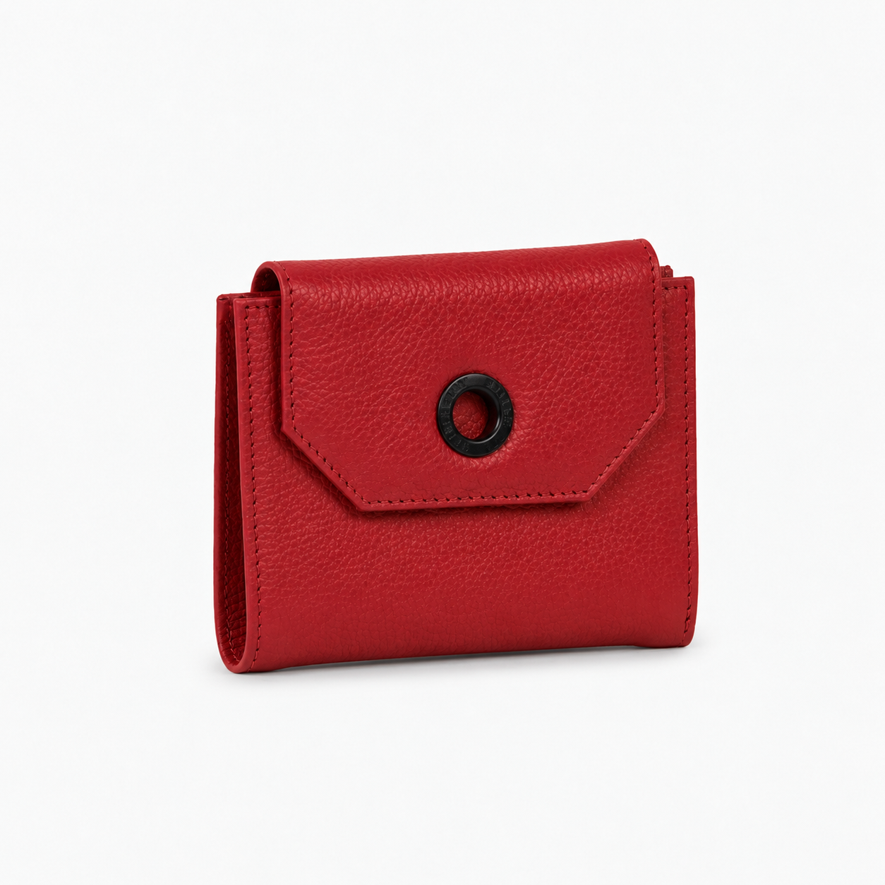 Carteira Mka P Couro Adô Cor Vermelho Rubi