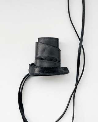 Cinto Obi Couro Adô Cor Preto - ADÔ