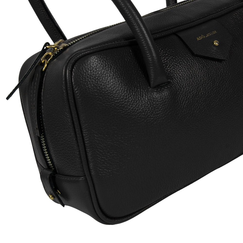 BOLSA CLA BAGUETE COURO ADÔ COR PRETO