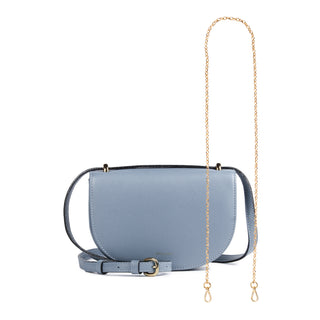 Kit Bolsa Oli Cor Azul Glacial + Alça Avulsa Corrente p Dourada