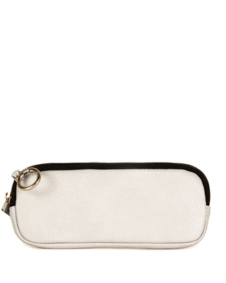 Estojo Trem Collab Made in Beaga Couro Adô  Cor Branco Latte