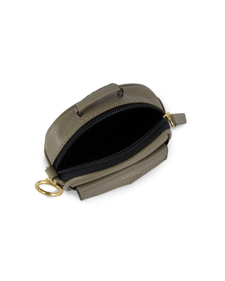 Mini Bag Charm Brick Couro Adô Cor Cinza Fendi