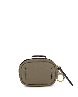 Mini Bag Charm Brick Couro Adô Cor Cinza Fendi