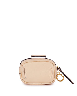 Mini Bag Charm Brick Couro Adô Cor Creme Brulee