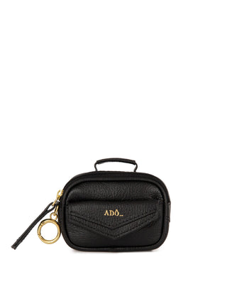 Mini Bag Charm Brick Couro Adô Cor Preto